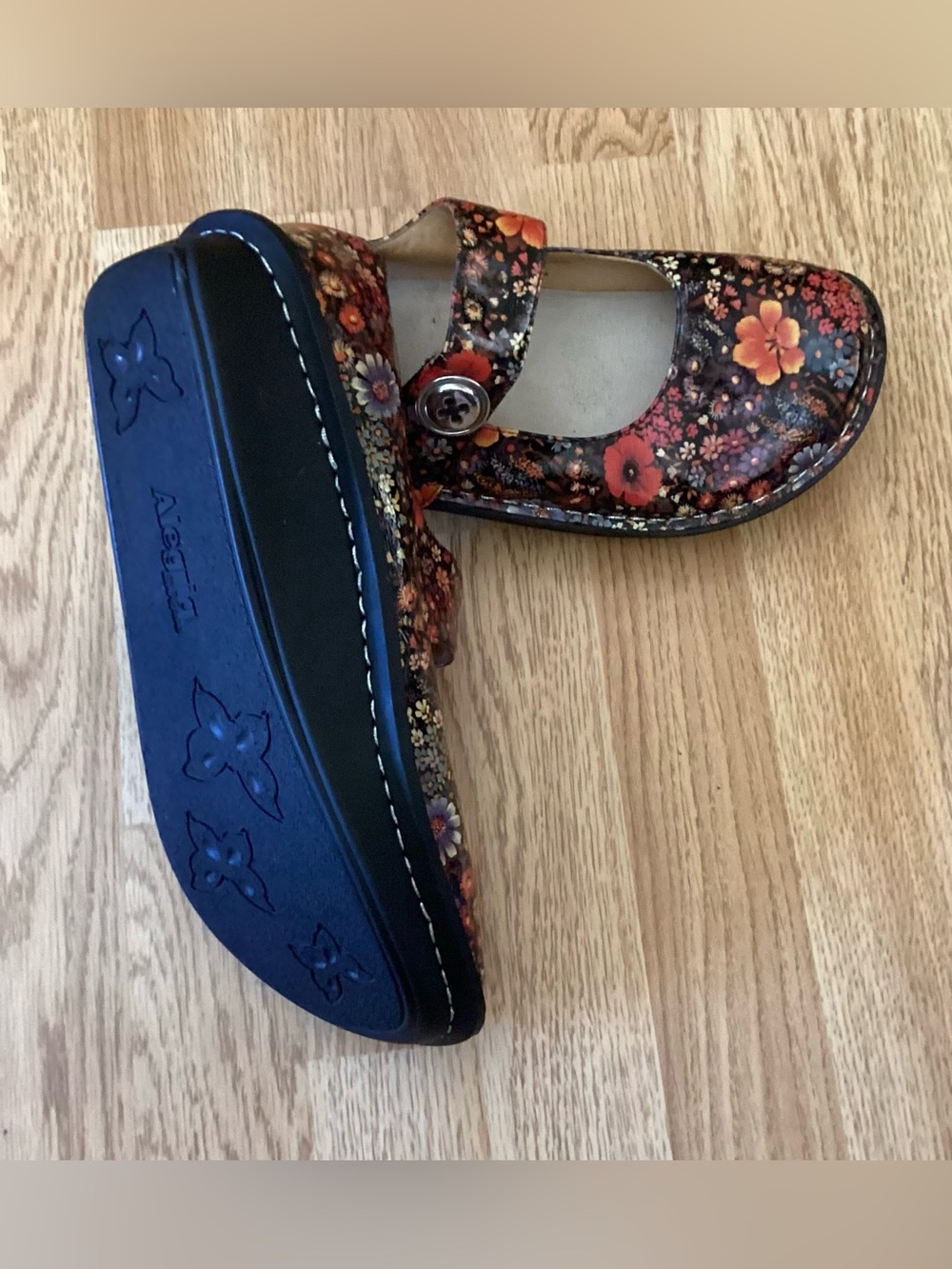 Alegria Women’s Mary Jane Floral Shoes - EU Size 42, US Size 9.5-10 - Picture 6 of 9